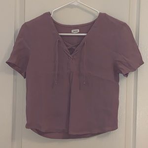 Garage Cropped Top Light Purple